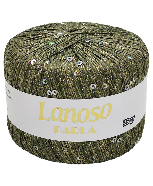 картинка Lanoso PARLA-2951 хаки с серебром от магазина Пряжа Макошь Ярославль