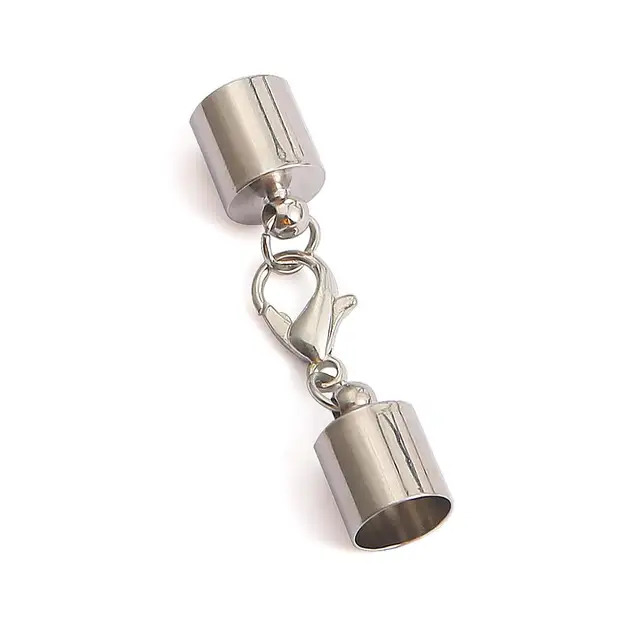 картинка Концевик 10мм-2шт с застежкой-карабин цв.серебро от магазина Пряжа Макошь Ярославль