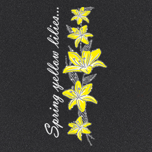 картинка Термотрансфер-Желтые лилии 15х32см от магазина Пряжа Макошь Ярославль