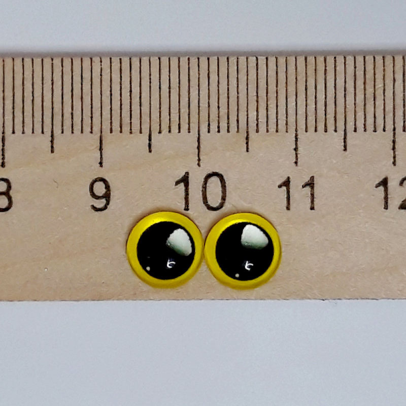 картинка Глаза стеклянные 8мм цв.№303 желтый от магазина Пряжа Макошь Ярославль