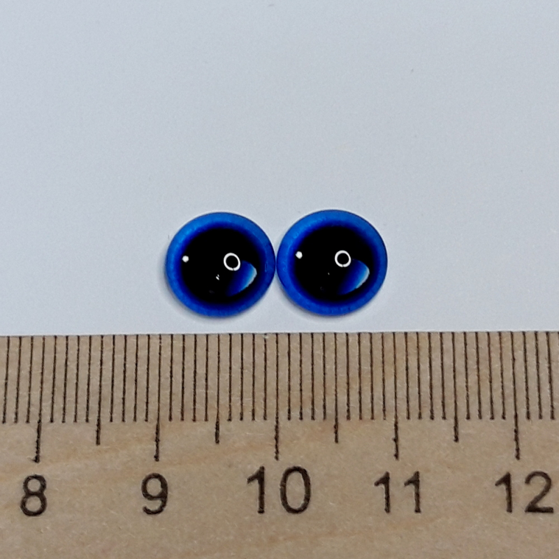 картинка Глаза стеклянные 10мм цв.№01 синие от магазина Пряжа Макошь Ярославль