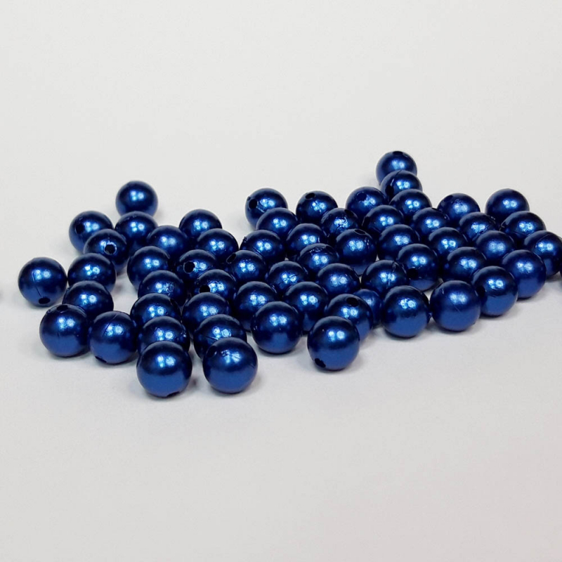 картинка Бусины под жемчуг 8мм-20гр цв.синий от магазина Пряжа Макошь Ярославль