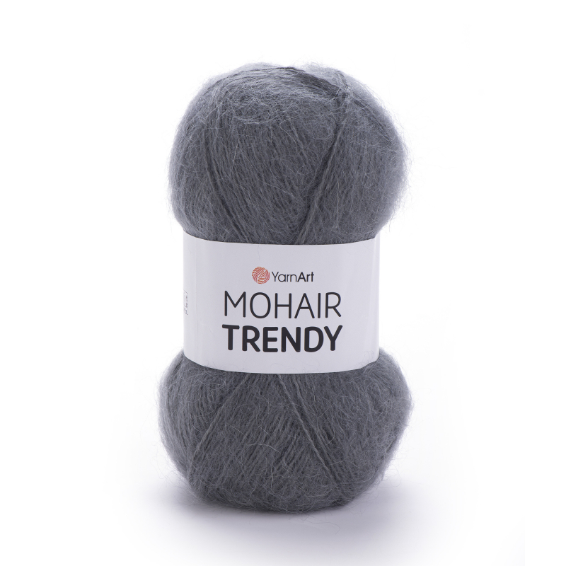 картинка ЯрнАрт MOHAIR TRENDY-114 цв.темно-серый от магазина Пряжа Макошь Ярославль