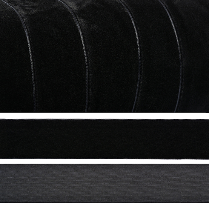 картинка Лента бархатная 25мм-1м цв.черный от магазина Пряжа Макошь Ярославль