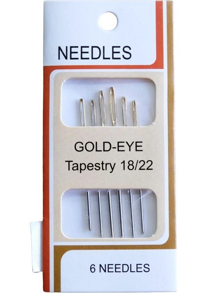 картинка NEEDLES Иглы с большим золотым ушком №18/22 - 6шт. от магазина Пряжа Макошь Ярославль