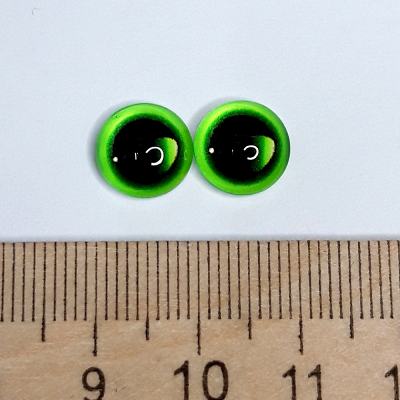 картинка Глаза стеклянные 10мм цв.№06 зеленые от магазина Пряжа Макошь Ярославль