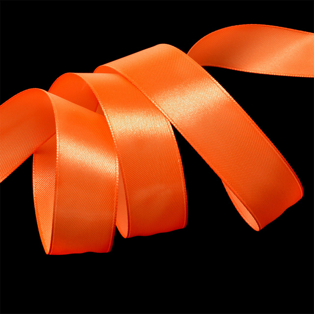 картинка Лента атласная 2,5 см*25 ярд оранжевый №144 от магазина Пряжа Макошь Ярославль