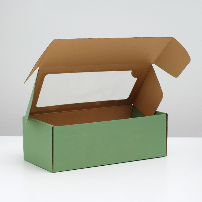 картинка Коробка для кукол с окном 16х35х12см цв.мята от магазина Пряжа Макошь Ярославль