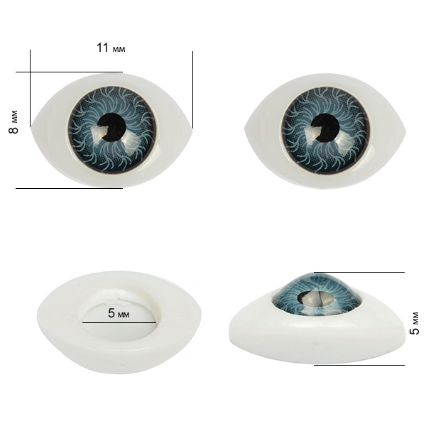 картинка Глаза для кукол-11мм цв.серый от магазина Пряжа Макошь Ярославль