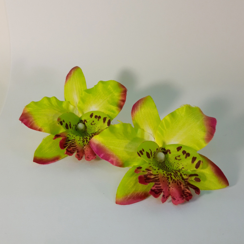 картинка Цветы орхидеи 7см х 2шт. цв.зеленый от магазина Пряжа Макошь Ярославль