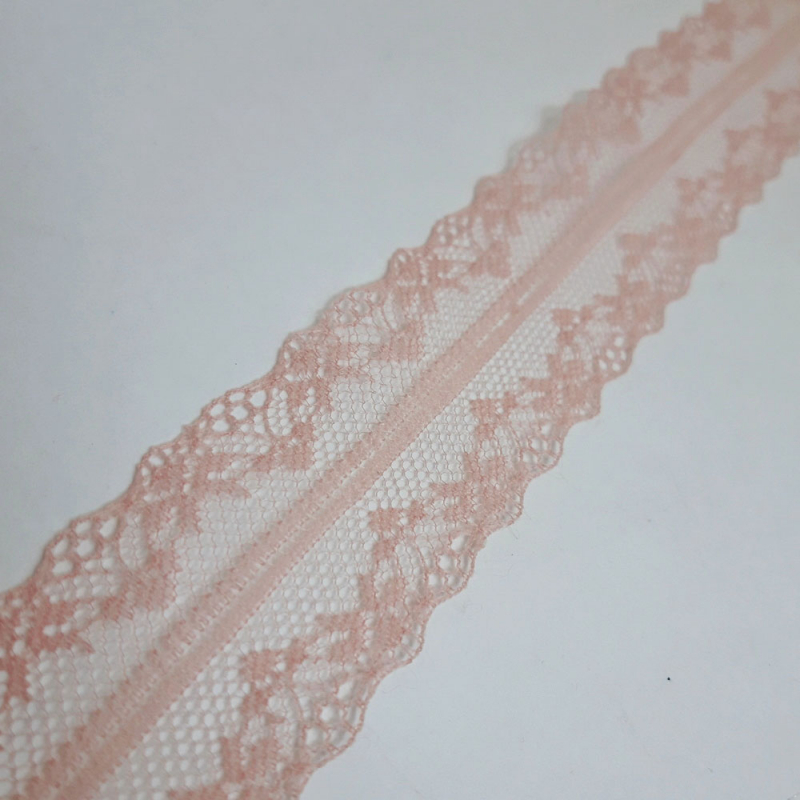 картинка Кружево капроновое 4см-4м цв.пыльно-розовый (3213) от магазина Пряжа Макошь Ярославль