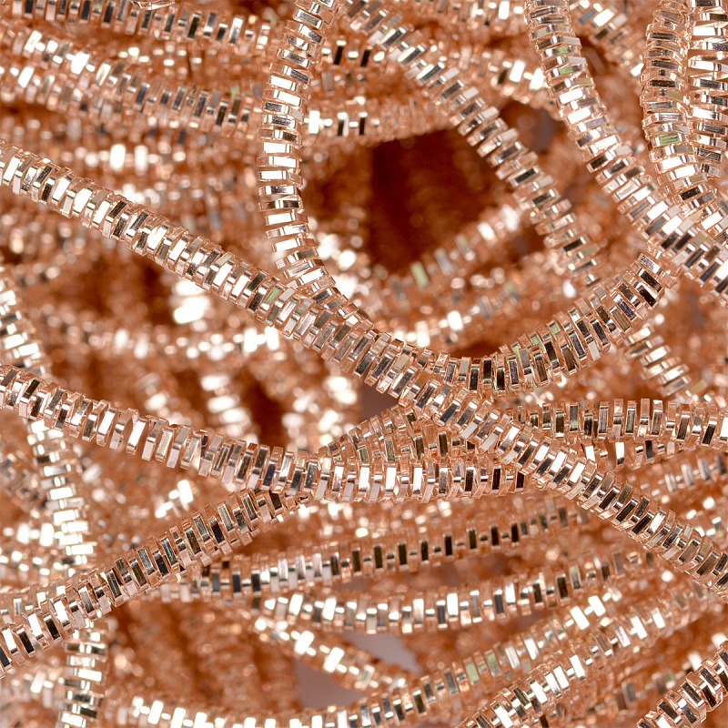 картинка Канитель трунцал мягкая, фигурная арт.KAN/MN1-05 глянец, цв.розовое золото-5г от магазина Пряжа Макошь Ярославль