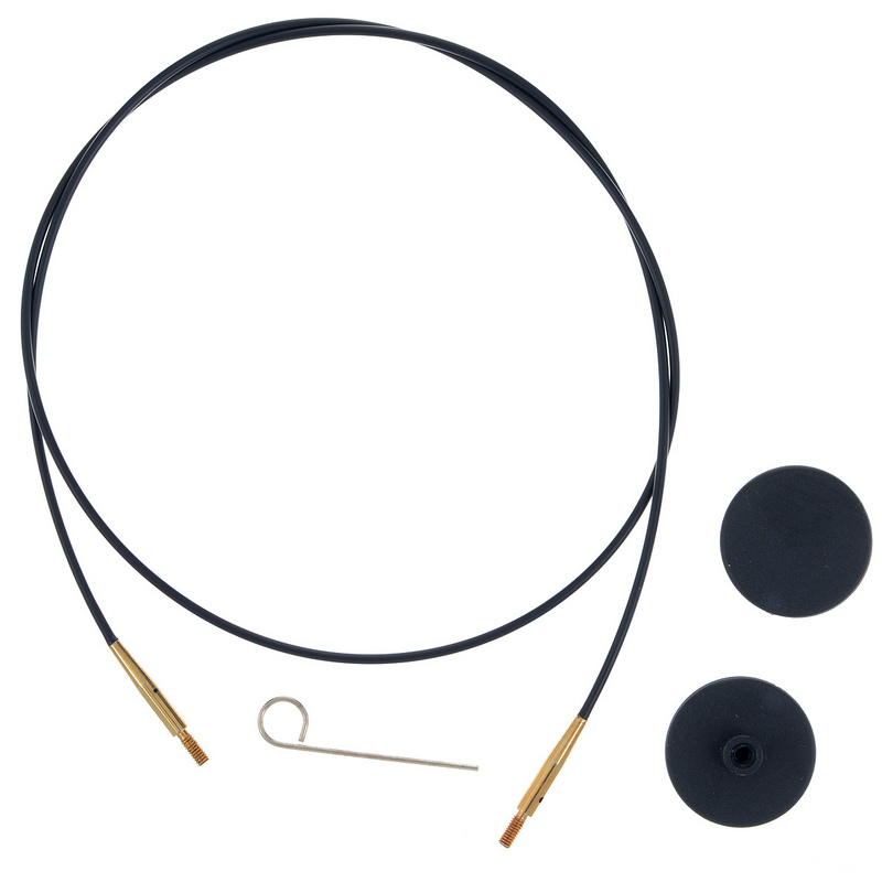 картинка Knit Pro Тросик-40см для съемных спиц (заглушки 2шт, ключик) 10531  от магазина Пряжа Макошь Ярославль