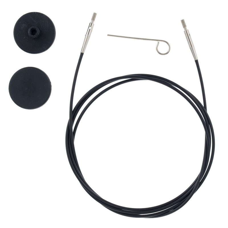 картинка Knit Pro Тросик-150см для съемных спиц (заглушки 2шт, ключик) 10525  от магазина Пряжа Макошь Ярославль
