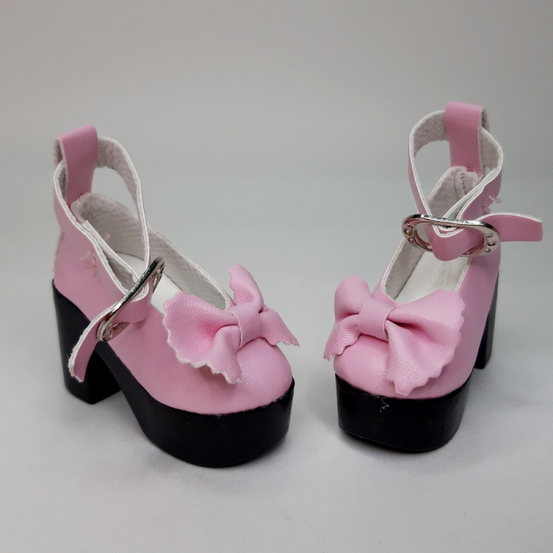 картинка Туфли на каблуках с бантом 5,5см цв.розовый от магазина Пряжа Макошь Ярославль
