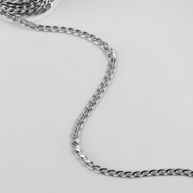 картинка Цепочка металлическая 8х12мм-1м  цв.серебро  от магазина Пряжа Макошь Ярославль