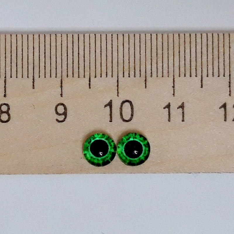 картинка Глаза стеклянные 6мм цв.№701 зеленый от магазина Пряжа Макошь Ярославль