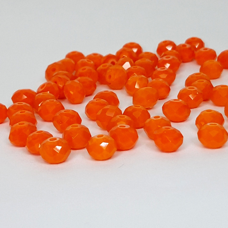 картинка Бусины Рондели 8мм-1шт. цв.508-оранжевый от магазина Пряжа Макошь Ярославль