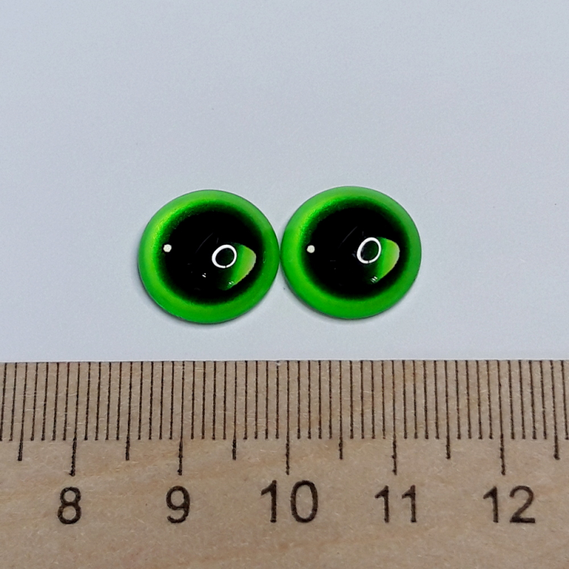 картинка Глаза стеклянные 14мм цв.№06 зеленые от магазина Пряжа Макошь Ярославль