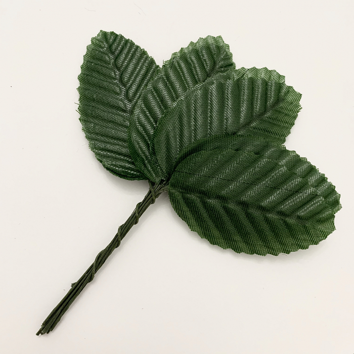 картинка Листья из ткани 5х3см-10шт. темно-зеленые от магазина Пряжа Макошь Ярославль
