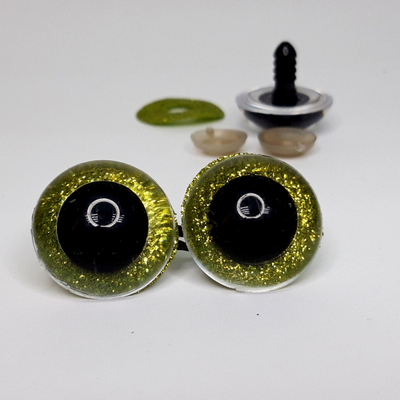 картинка Глазки винтовые 3D-24мм цв.зеленый от магазина Пряжа Макошь Ярославль