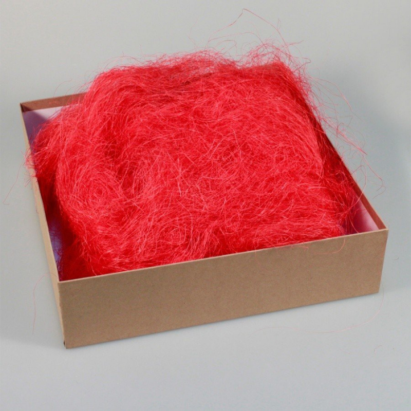 картинка Сизалевое волокно-50гр цв.красный от магазина Пряжа Макошь Ярославль