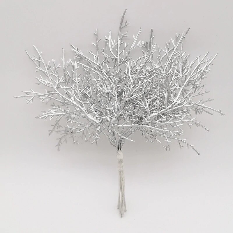 картинка Ветка декоративная 15см-10шт. цв. серебро от магазина Пряжа Макошь Ярославль
