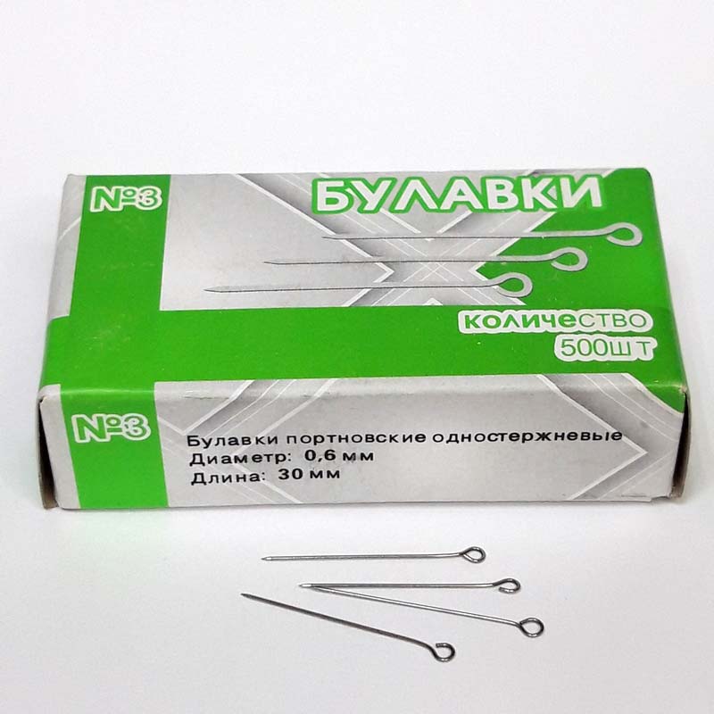 картинка Булавки с ушком 30х0.6ммх500шт. от магазина Пряжа Макошь Ярославль