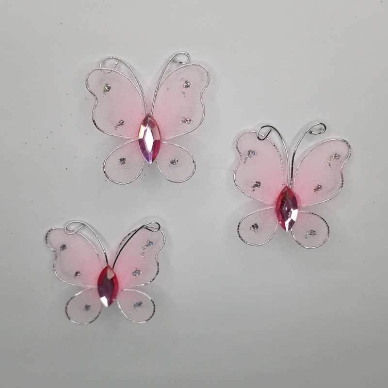 картинка Бабочка капроновая 3.5 х 4.0см цв.розовый от магазина Пряжа Макошь Ярославль