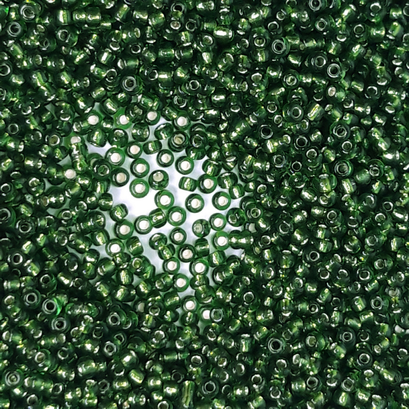 картинка Бисер 12/0-50гр. цв.55 темно-зеленый блестящий от магазина Пряжа Макошь Ярославль