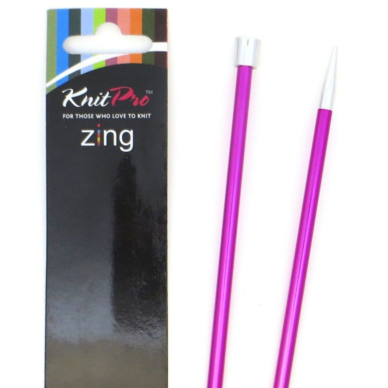 картинка Knit Pro Zing-Спицы прямые 30см*5.0мм от магазина Пряжа Макошь Ярославль