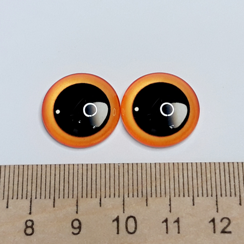 картинка Глаза стеклянные 18мм цв.№9 оранжевые от магазина Пряжа Макошь Ярославль