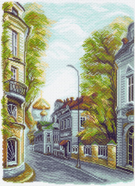 картинка Канва с нанесенным рисунком "Гагаринский переулок" 37х49см от магазина Пряжа Макошь Ярославль