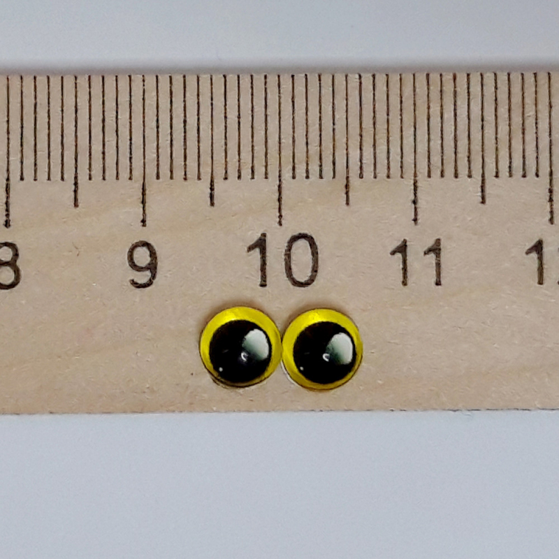 картинка Глаза стеклянные 6мм цв.№303 желтый от магазина Пряжа Макошь Ярославль