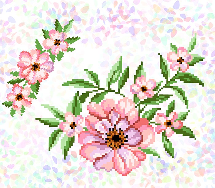 картинка Флизелин водорастворимый с рисунком "Чайная роза" 8х13, 19х22см от магазина Пряжа Макошь Ярославль