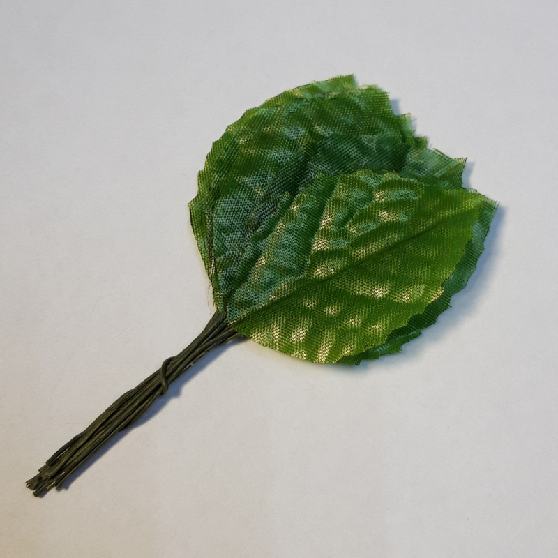 картинка Листья из ткани-12шт. зеленые от магазина Пряжа Макошь Ярославль