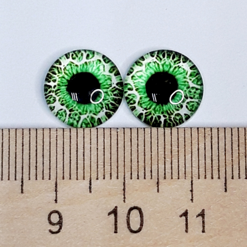 картинка Глаза стеклянные 12мм цв.зеленые(8983) от магазина Пряжа Макошь Ярославль