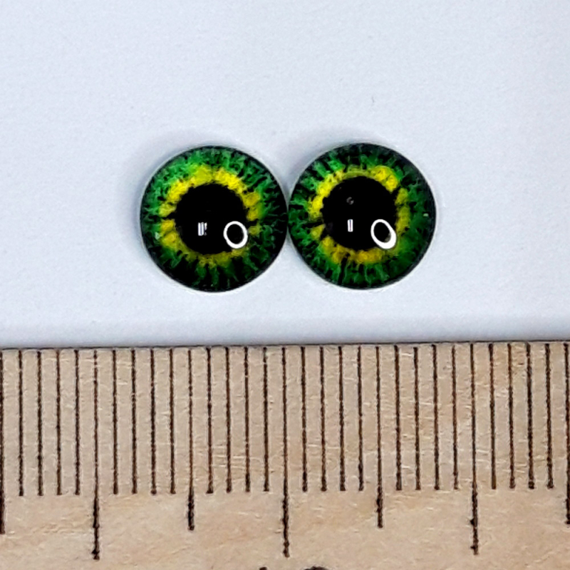 картинка Глаза стеклянные 8мм цв.№702-желто-зеленый от магазина Пряжа Макошь Ярославль