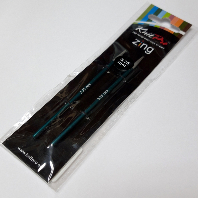 картинка Knit Pro Спицы съемные укороченные Zing 3.25мм для тросика 28-126см от магазина Пряжа Макошь Ярославль