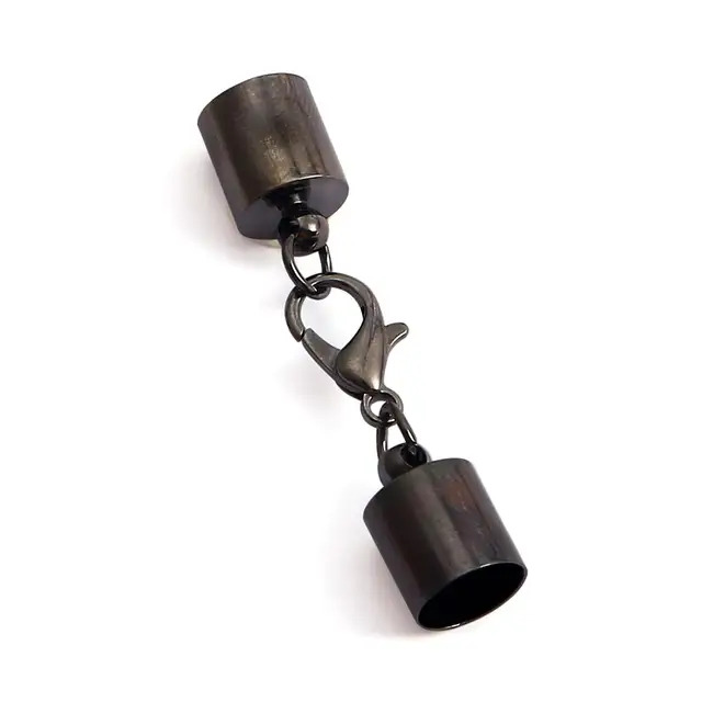 картинка Концевик 10мм-2шт с застежкой-карабин цв.черный никель от магазина Пряжа Макошь Ярославль
