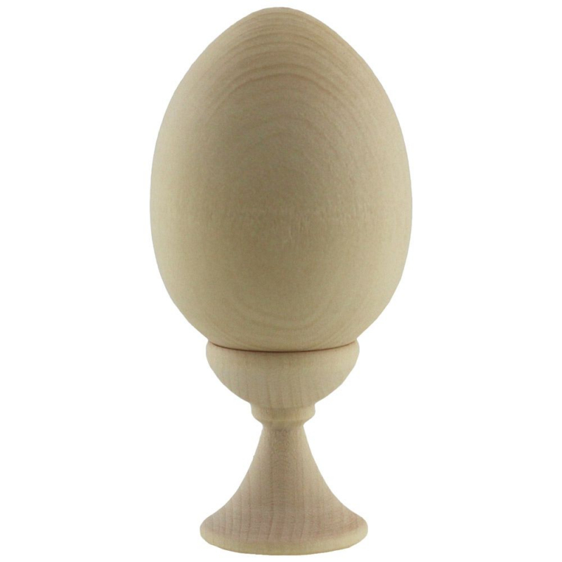 картинка Заготовка деревянная Яйцо с подставкой 10см от магазина Пряжа Макошь Ярославль