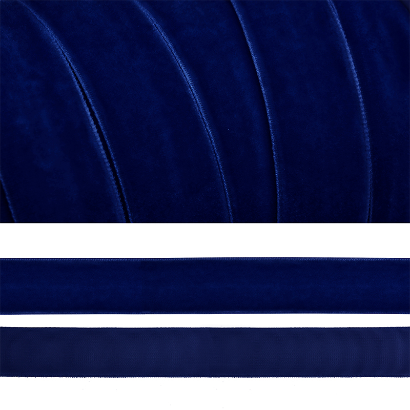картинка Лента бархатная 25мм-1м цв.синий от магазина Пряжа Макошь Ярославль