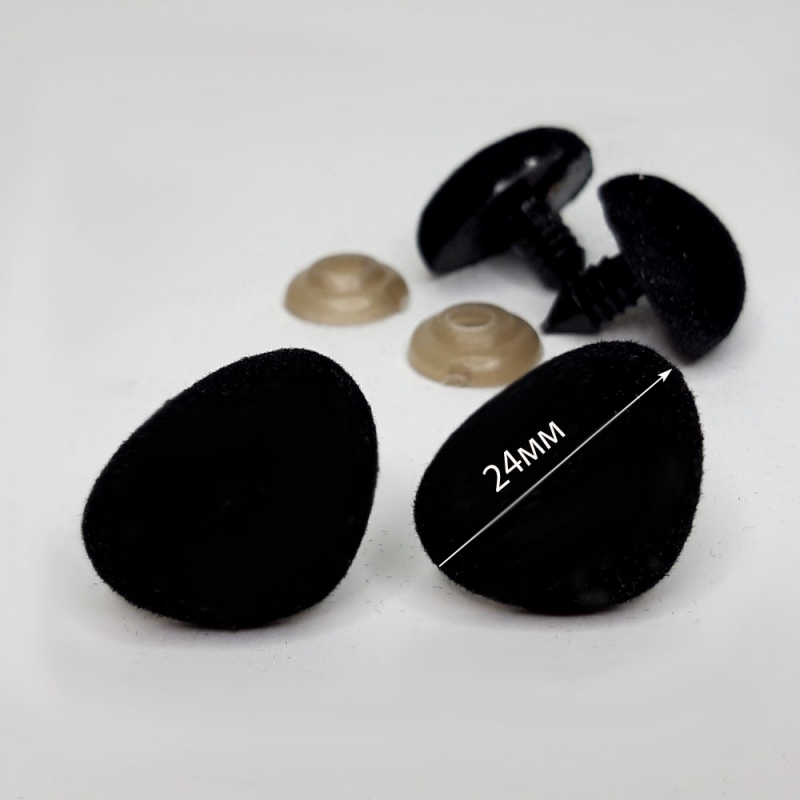 картинка Носик бархатный винтовой 21х24мм цв.черный от магазина Пряжа Макошь Ярославль