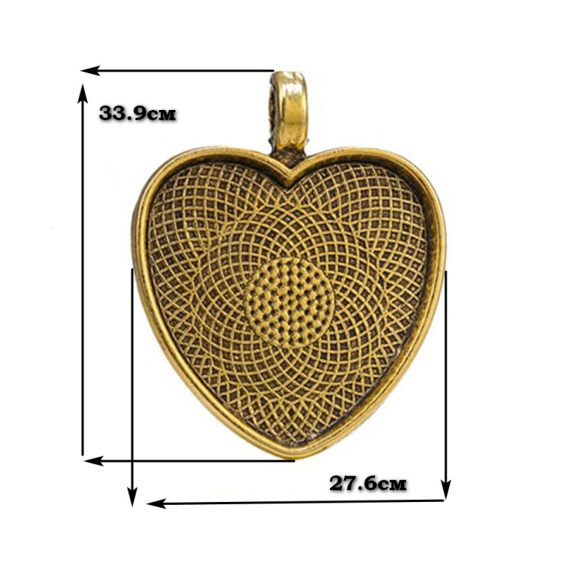 картинка Основа для подвески сердце 25мм цв.золото  от магазина Пряжа Макошь Ярославль