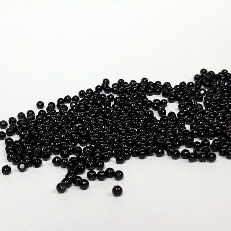 картинка Бусины под жемчуг цв.черный 3мм-10гр  от магазина Пряжа Макошь Ярославль