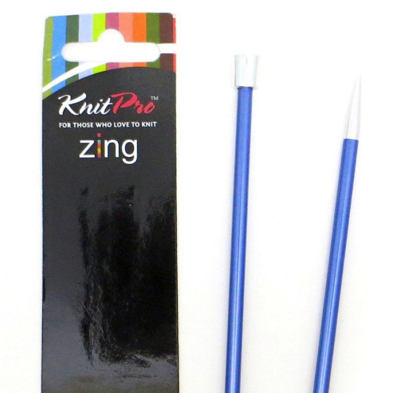 картинка Knit Pro Zing-Спицы прямые 30см*4.5мм от магазина Пряжа Макошь Ярославль