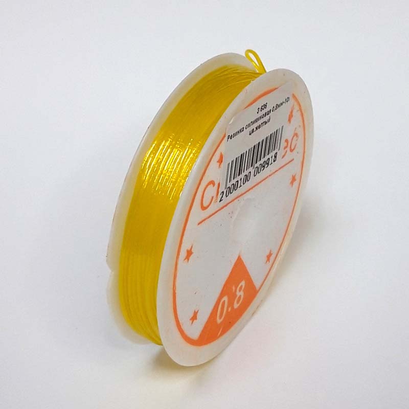 картинка Резинка силикиновая 0,8мм-10м цв.желтый от магазина Пряжа Макошь Ярославль