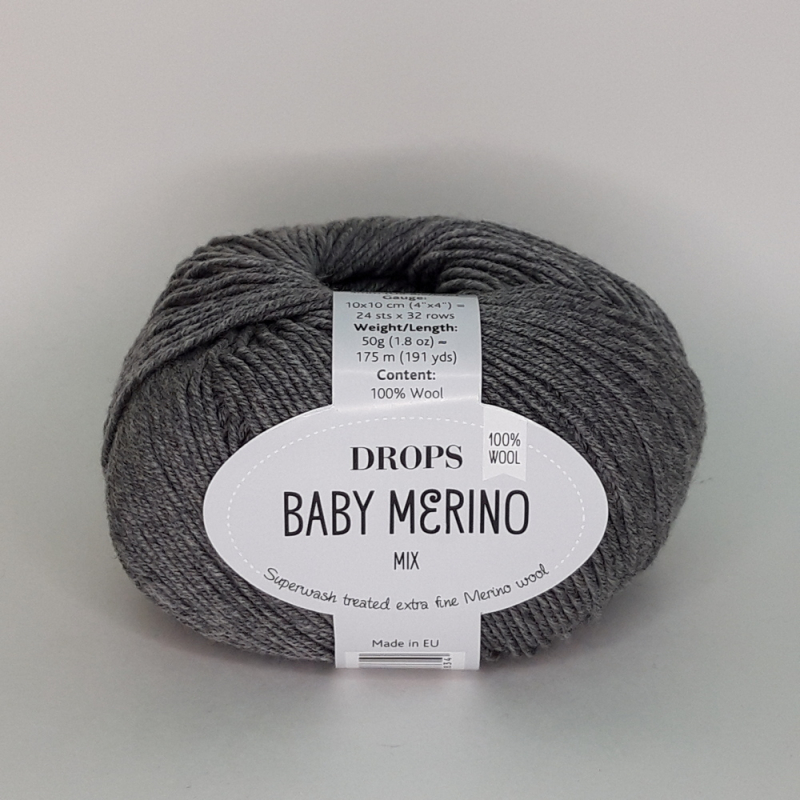 картинка Drops BABY MERINO-19 темно-серый меланж от магазина Пряжа Макошь Ярославль