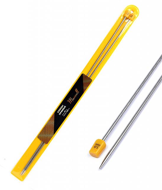 картинка Maxwell Gold спицы прямые 35см*3,0мм металл от магазина Пряжа Макошь Ярославль