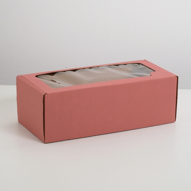 картинка Коробка для кукол с окном 16х35х12см цв.розовый от магазина Пряжа Макошь Ярославль